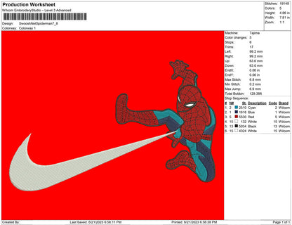 Swoosh Net Spiderman