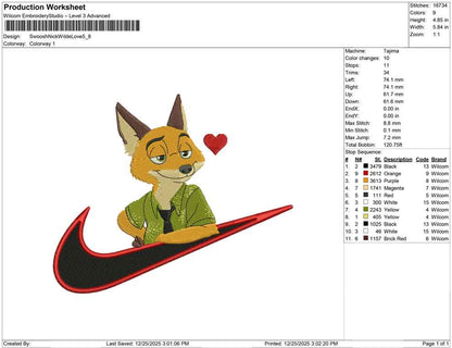 Swoosh Nick Wilde Love