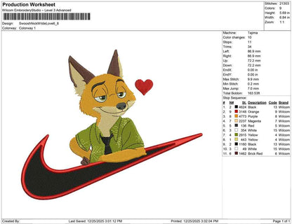 Swoosh Nick Wilde Love