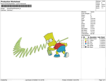 Swoosh Paint Simpson