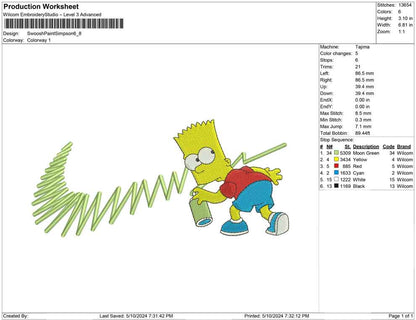 Swoosh Paint Simpson