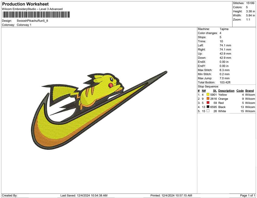 Swoosh pikachu Run