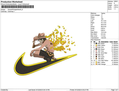 Swoosh Portgas D Ace