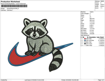 Swoosh Racoon Sit
