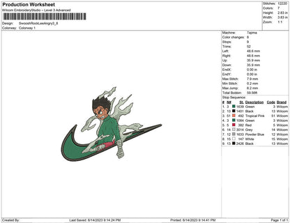 Swoosh Rocklee Angry