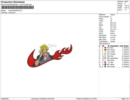 Swoosh Sanji Fire