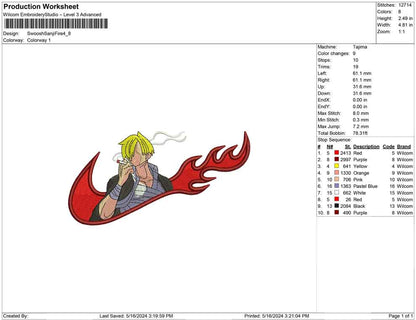 Swoosh Sanji Fire
