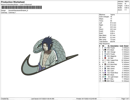Swoosh Sasuke and Snake B