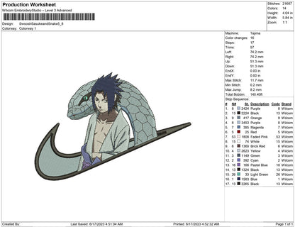 Swoosh Sasuke and Snake B