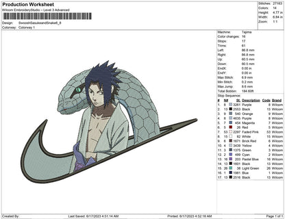 Swoosh Sasuke and Snake B