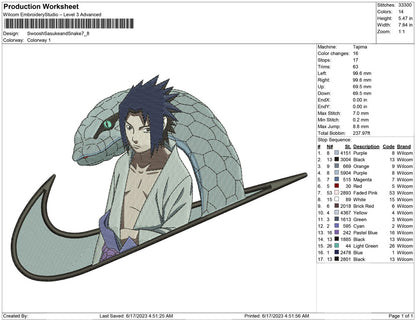 Swoosh Sasuke and Snake B