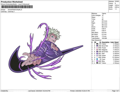 Swoosh Satoru Gojo