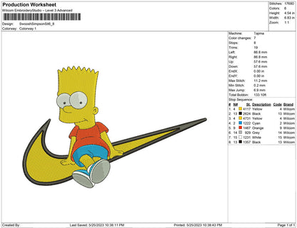 Swoosh Simpson Sit