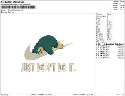 Swoosh Snorlax Just
