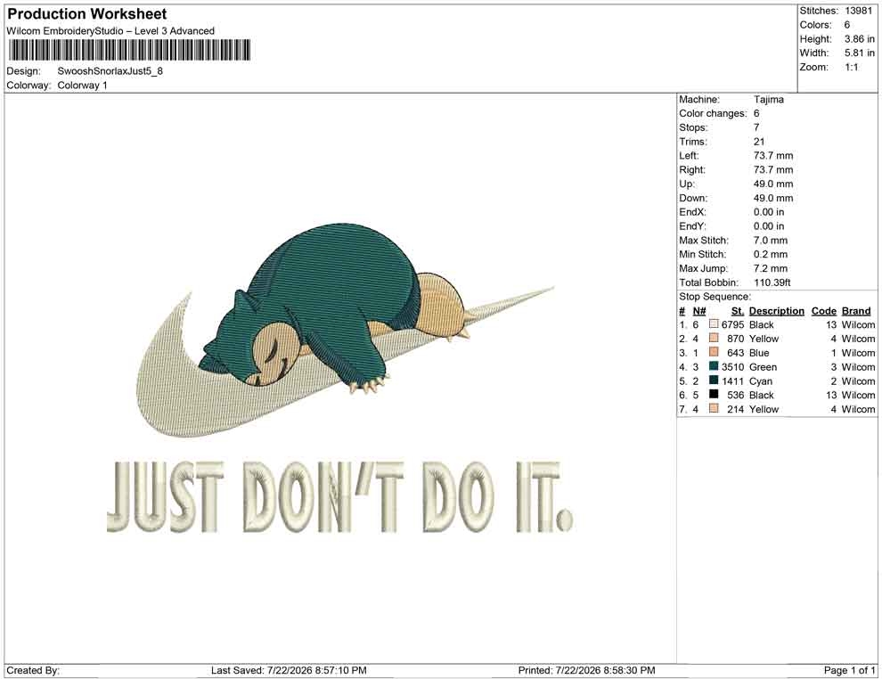 Swoosh Snorlax Just