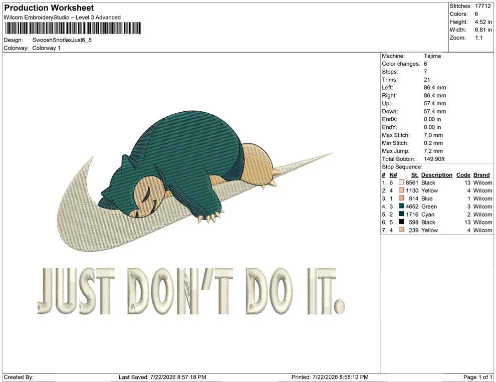 Swoosh Snorlax Just