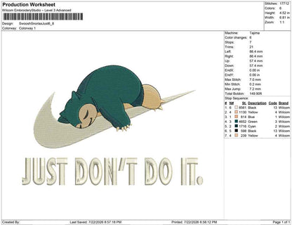 Swoosh Snorlax Just