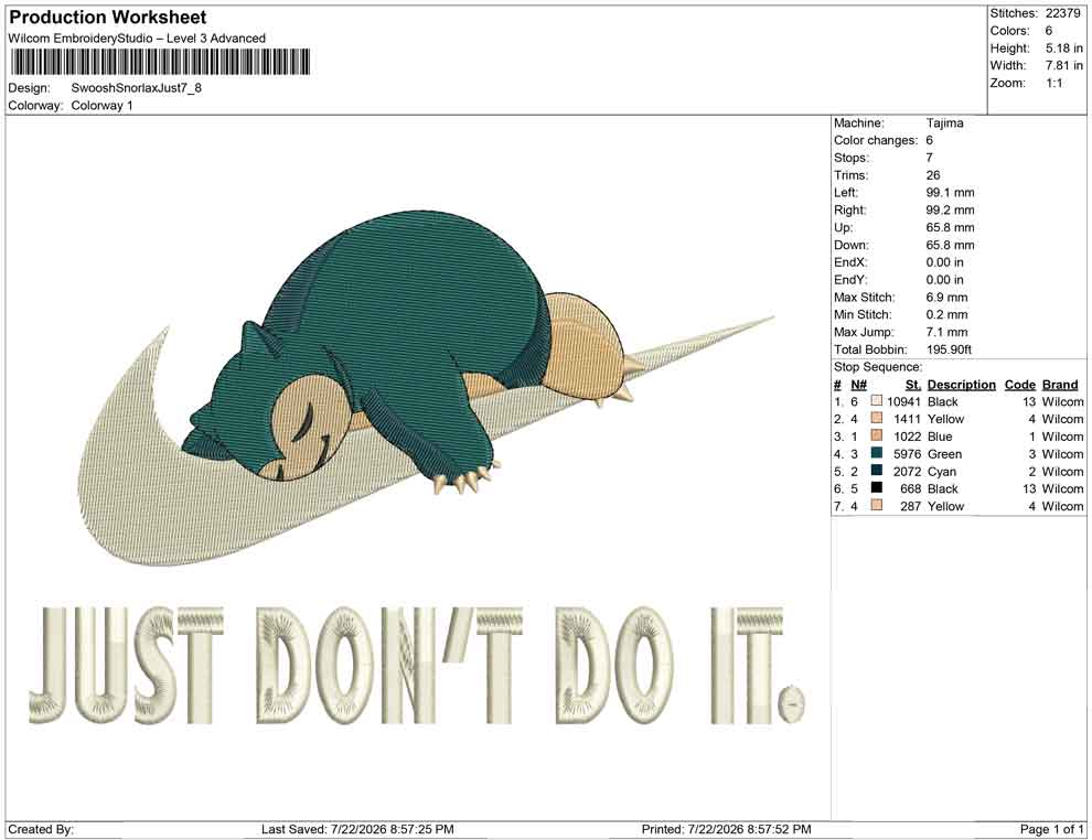 Swoosh Snorlax Just