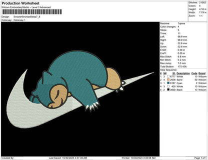 Swoosh Snorlax Sleep