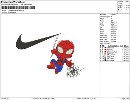 Swoosh Spider Chibi Jump