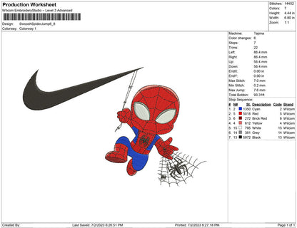Swoosh Spider Chibi Jump