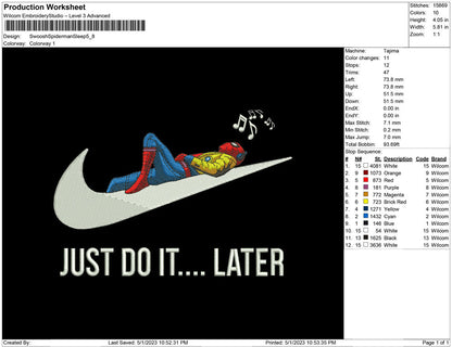 Swoosh Spiderman Sleep