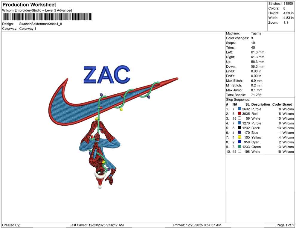 Swoosh Spiderman X mas