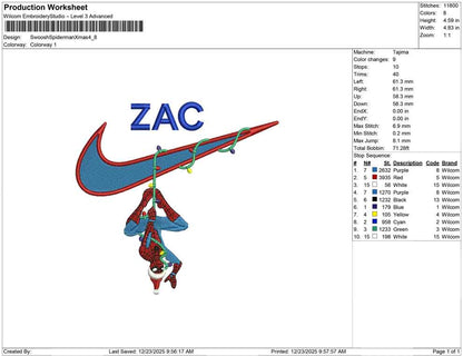 Swoosh Spiderman X mas