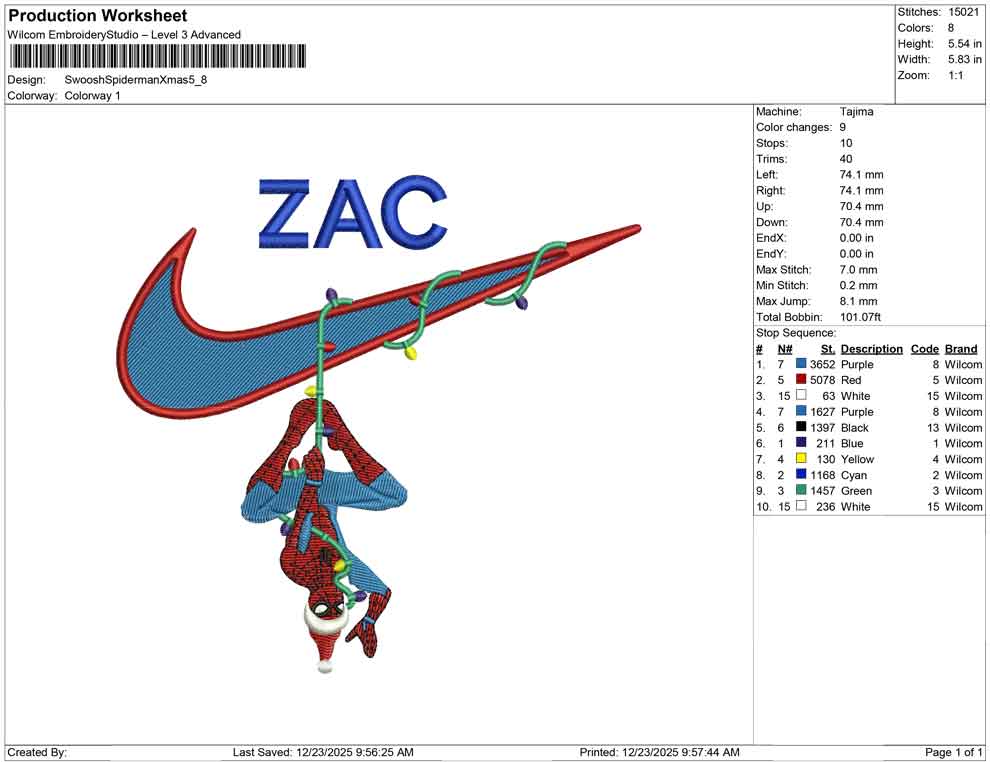 Swoosh Spiderman X mas