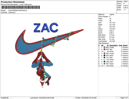 Swoosh Spiderman X mas