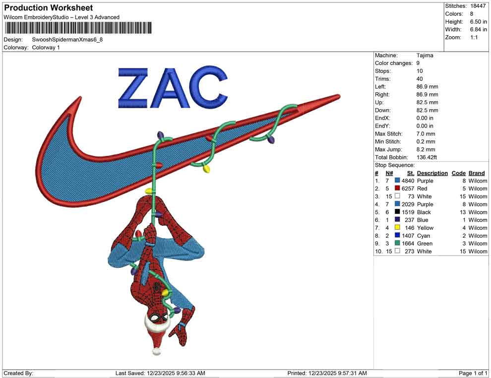 Swoosh Spiderman X mas