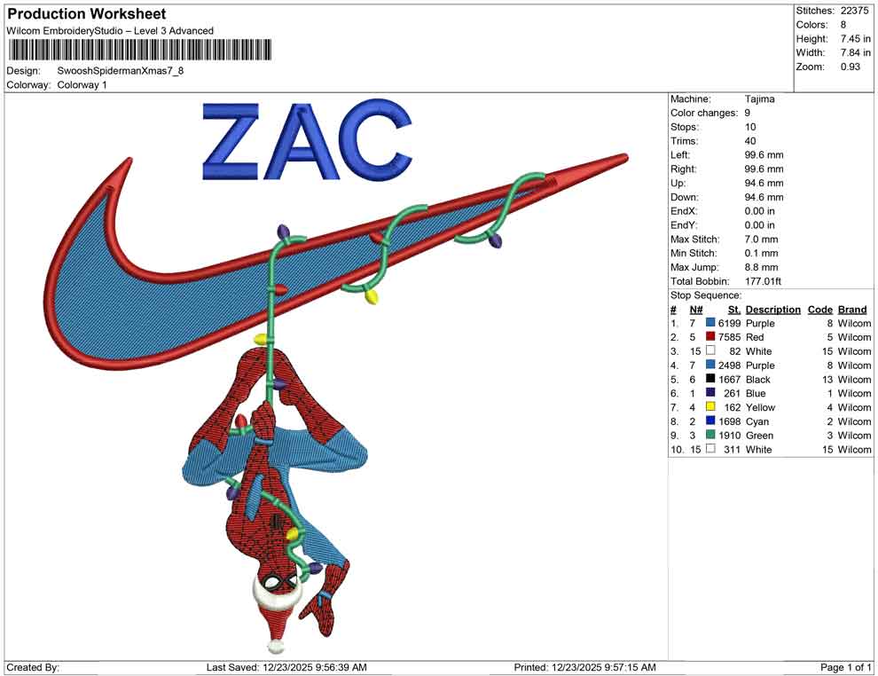 Swoosh Spiderman X mas