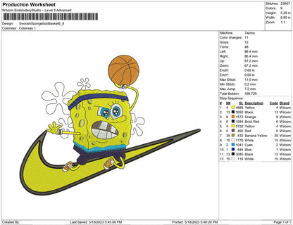 Swoosh Spongebob Basket