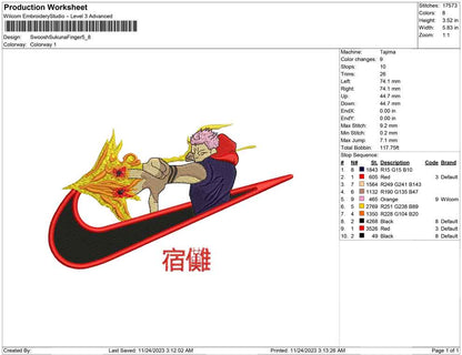 Swoosh Sukuna finger