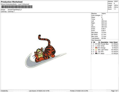 Swoosh Tiger Sleep