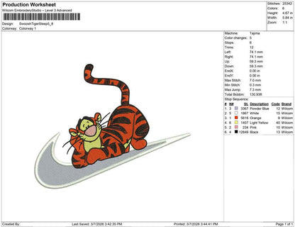 Swoosh Tiger Sleep
