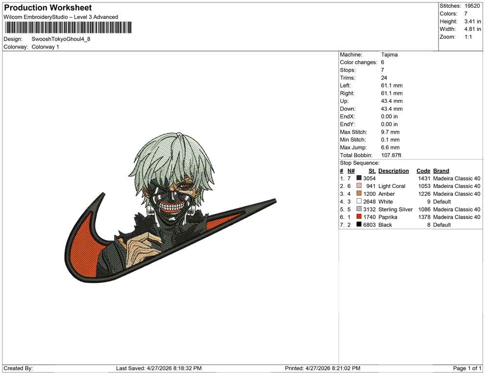 Swoosh Tokyo Ghoul