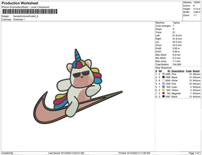 Swoosh Unicorn Cute