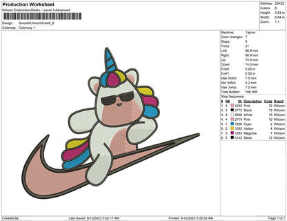 Swoosh Unicorn Cute
