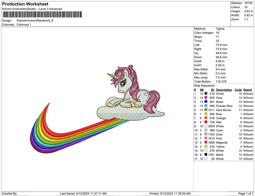 Swoosh Unicorn Rainbow