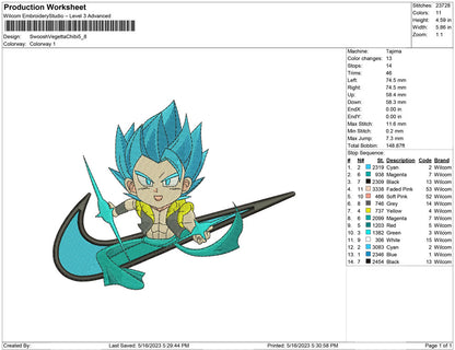 Swoosh Vegeta Chibi