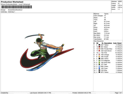 Swoosh Zoro Sword