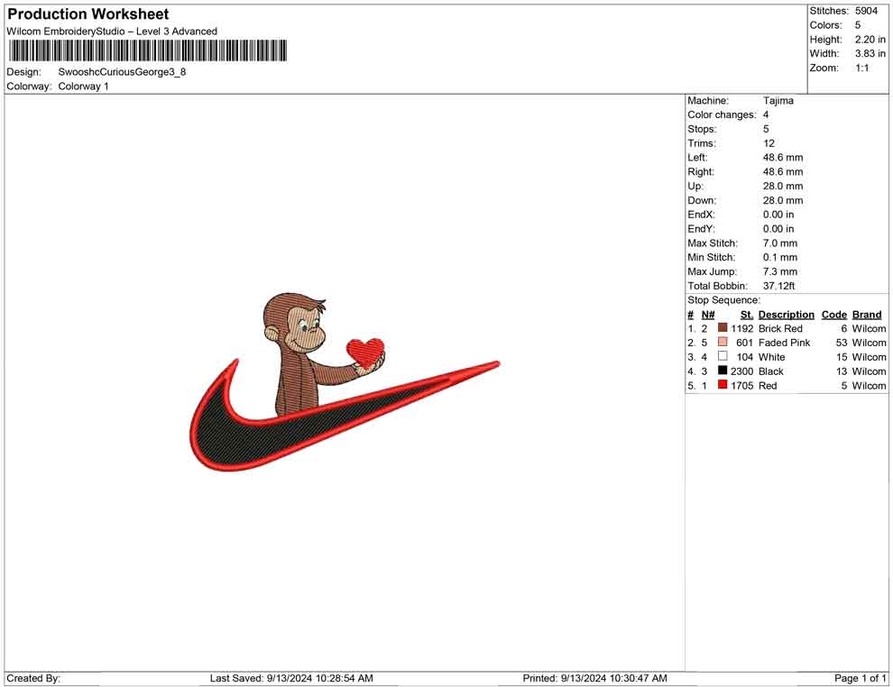 Swoosh Curious George