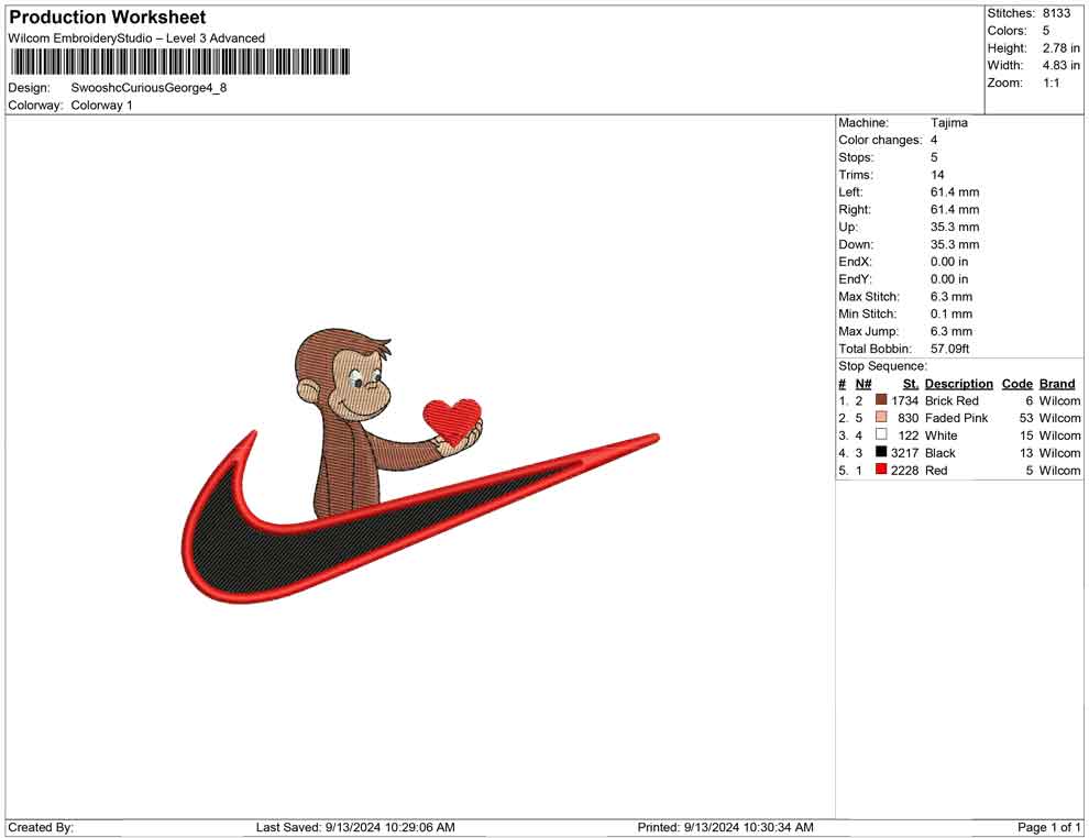 Swoosh Curious George