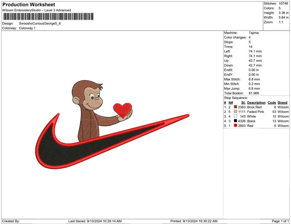 Swoosh Curious George