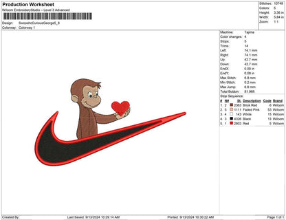 Swoosh Curious George