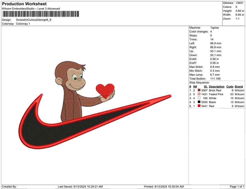 Swoosh Curious George