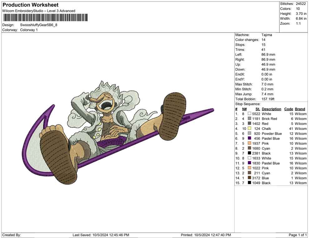 Swoosh Luffy Gear 5 B