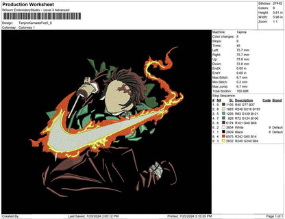Tanjiro Kamado Fire