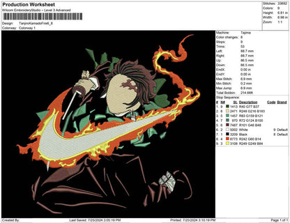 Tanjiro Kamado Fire